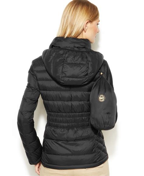 michael kors packable down fill vest|Michael Kors chevron puffer jacket.